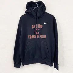 NIKE　ナイキ　スウェットパーカー/フーディー　リバースウィーブタイプ　スウッシュ　デカロゴ　黒　ブラック　Sサイズ　古着