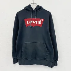 Levi's　リーバイス　スウェットパーカー/フーディー　デカロゴ　黒　ブラック　Mサイズ　古着