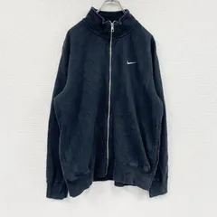 NIKE　ナイキ　フルジップスウェットパーカー/フーディー　スウッシュ　黒　ブラック　XLサイズ　古着