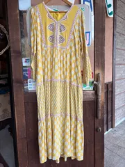 チャイハネ イエロー ワンピース バラジワンピース