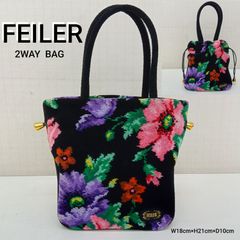 フェイラー トートバッグ 2way ローランサン フラワー ショルダー