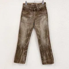 EDWIN 　エドウィン　503　デニムパンツ/ジーンズ　縦落ち　ジップフライ　茶色　ブラウン　Lサイズ　古着