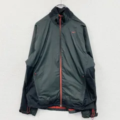 NIKE　ナイキ　フルジップジャケット　スウッシュ　ダークグレー　黒　ブラック　XLサイズ　古着