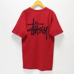 00s old STUSSY Tシャツ　ストーン 00s old stussy ラインストーン Tシャツ 赤 レッド y2k - メルカリ
