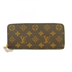 【6db2062】ルイヴィトン 長財布 モノグラム ポルトフォイユクレマンス M61298 ブラウン ローズバレリーヌ【中古】レディース