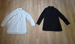 (新品)長袖半袖ブラウス 黒と白 2点 まとめ売り 90サイズ