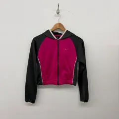 ナイキ ドライフィット フード ジャージ ピンク/ブラック レディースM