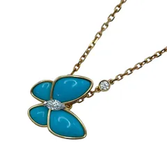 ヴァンクリーフ＆アーペル Van Cleef & Arpels ドゥパピヨンネックレス ゴールド Au750 ターコイズ ジュエリー