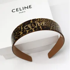 CELINE セリーヌ レオパード柄 ロゴ カチューシャ 461DJ6CST ヘアアクセサリー ブランドBOX入り ギフト プレゼントのサムネイル