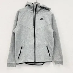 NIKE　ナイキ　フルジップスウェットパーカー/フーディー　ハの字ポケット　スウッシュ　霜降りグレー　Mサイズ　古着