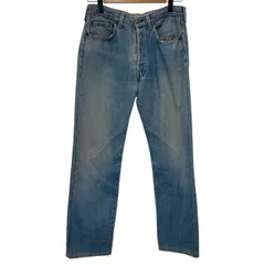 【中古】　Levi's　デニムパンツ　90s vintage　90年代　OLD　刻印555　バレンシア工場　ボタンフライ　無地　アメカジ　古着　/4392