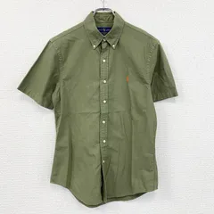 Ralph Lauren　ラルフローレン　半袖ボタンダウンシャツ　カーキ　Mサイズ　古着