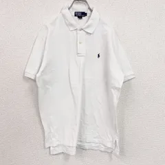 POLO by Ralph Lauan　ラルフローレン　半袖ポロシャツ　刺ロゴ　白　ホワイト　Lサイズ　古着