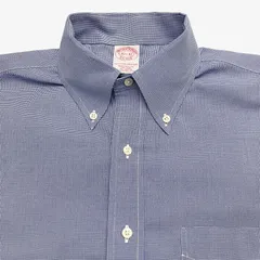 【15 1/2-32】Brooks Brothers（ブルックスブラザーズ）Original Polo Shirt BD ハウンドトゥース / トラディショナルフィット / コットン100% ノンアイロン ポケット付 メンズL相当