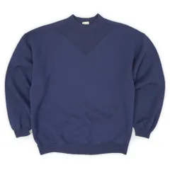 オールドギャップ OLD GAP 90s 90年代 ハイネック ブランクスウェット  無地 モックネック 珍品 ガゼット フェード USA ヴィンテージ アメリカ 古着 メンズ スウェット トレーナー ネイビー 紺 M【中古】