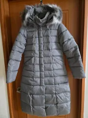 (新品) ウェルロン チャコール カラー ツーウェイジッパー ロング丈 ダウンジャケット