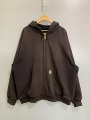 カーハート　ジップパーカー　ブラウン　メンズS Carhartt(カーハート) / ジップパーカー/--/ワンポイントロゴ/コットン