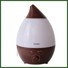 中古●アイリスオーヤマ●ドロップ型超音波式加湿器 PH-U40-MD 2020年製 木目調ダークブラウンの 4L大容量タンクのサムネイル