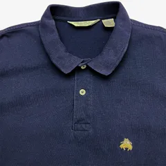 【L】Brooks Brothers（ブルックスブラザーズ）Golden Fleece 半袖ポロシャツ ネイビー / コットン100% 鹿の子 GF刺繍 90s〜00sヴィンテージ メンズL相当