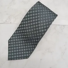 u*.様 カルバンクライン　ネクタイ　灰色　ドット柄　絹　シック【n214】