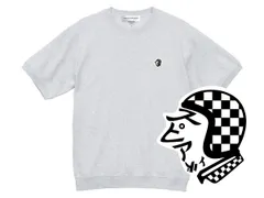 SPEED ADDICT TRADE MARK SWEAT S/S GRAY/グレー 半袖スウェット シャツ チャンピオン 半袖トレーナー tシャツ 刺繍 ワッペン ワンポイント バイク