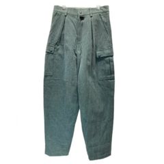 【中古】　ESC STUDIO　デニムパンツ　Gパン　ジーンズ　ボトムス　ジップフライ　無地　カラーデニム　タック　マルチポケット　韓国　ストリート　古着　/1156