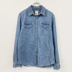 GAP　ギャップ　SLIM FIT　長袖デニムシャツ　インディゴ　Lサイズ　古着