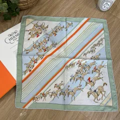 HERMESエルメス　カレ45ガヴロッシュ　競馬　シルクスカーフ　24AW