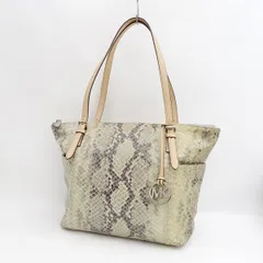 MICHAEL KORS / マイケルコース ◆トートバッグ/パイソン型押し/グレー  レディースファッション