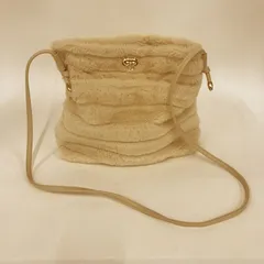 【 美品 】 DRESKIP ドレスキップ ファー ショルダー バッグ アイボリー ◇〇のサムネイル