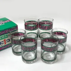 Coca-Cola / コカ・コーラ ◆【グラス】コカコーラ/ステンドグラス柄タンブラー(6個組) 雑貨 インテリア アンティーク ギフト【未使用】