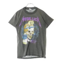 VINTAGE (ヴィンテージ) 80S VINTAGE METALLICA DAMAGED JUSTICE 1988 メタリカ ダメージド ジャスティス ツアー 両面プリント クルーネック半袖Tシャツ