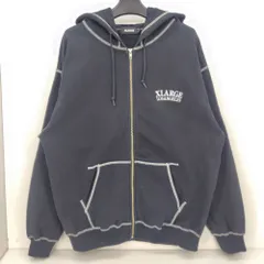 05w20423 エクストララージ XLARGE  コントラストステッチジップアップスウェットフーディー  ブラック L  中国製 メンズ  パーカー  コットン  【中古品】