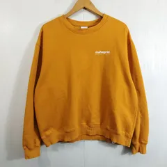 mahagrid マハグリッド ORIGIN LOGO CREWNECK オリジンロゴ クルーネック スウェットシャツ トレーナー 韓国製 ストレート イエロー M D347のサムネイル