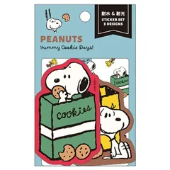 【新品】スクエア スヌーピー ステッカーセット Yummy Cookie Days! ピーナッツ PS26-12 PEANUTS キャラクター 大人 子供 文房具 ギフト シール デコレーション スマホステッカー 耐水 耐光