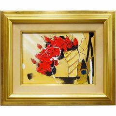 掛軸 八代玲華『白梅図』花鳥図 絹本 肉筆 共箱付 掛け軸 a040916 花鳥画 八代玲華／筆 「梅と鴬」 F6号 日本画(複製) 手彩 額入り 普段