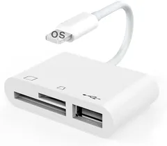 SDカードリーダー iPhone用 3イン1 SD/TFカードアダプター
