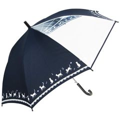 DAKS 晴雨兼用 ワンタッチ折畳傘 ネイビー 遮光100% UVカット(新品