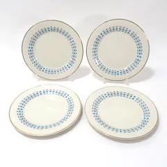 FANCY CHINA ◆【洋食器】ファンシーチャイナ/ブルーフラワー中皿(4枚) 雑貨 アンティーク コレクション ギフト