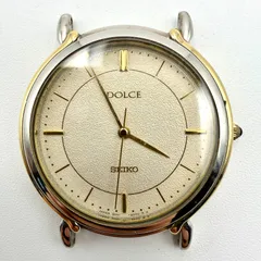 稼働品 セイコー ドルチェ 8N41-6110 クォーツ ヴィンテージ レトロ ラウンド ゴールド シルバー 20周年 記念 刻印有 レディース 通勤 仕事 スーツ お洒落 大人 プレゼント 記念日 クラシック 上品 シンプル 高級感 希少 腕時計 A250