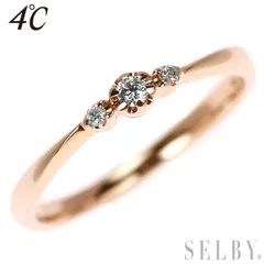 4℃ K10PG ダイヤモンド リング