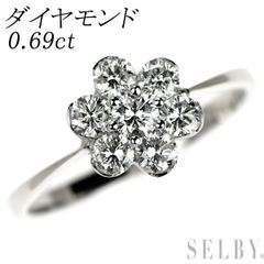 GSTV K18PG/ Pt950 プリンセスカット ダイヤモンド リング 0.32ct D 