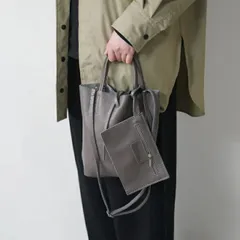 MARLON FIRENZE (マーロンフィレンツェ) | 2way Mini Tote Bag With Pouch (gray) | トートバッグ ショルダーバッグ 2way お洒落