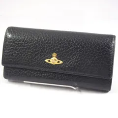 Vivienne Westwood / ヴィヴィアンウエストウッド ■オーブ 二つ折り長財布 レザー ブラック 【財布/サイフ/ウォレット/wallet/コイン】 ブランド