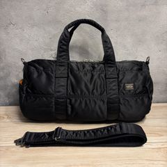 美品】 PORTER タンカー ダッフルバッグ ボストン 黒 肩掛け A4可能