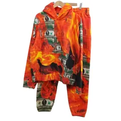 [東店75-3562-2604] [店舗併売]Denim Tears デニムティアーズ Burn It All フーディ トラックパンツ セットアップ