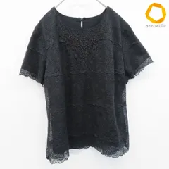 クリスチャンオジャール CHRISTIAN AUJARD カットソー トップス 半袖 レース 刺繍 ブラック系 レディース [a1002543]のサムネイル