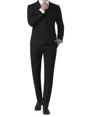 [WINROMTICO] スーツ メンズ 上下セット ビジネス 就活 2点セット 2つのボタン フォーマル スリム セットアップ 就職スーツ 礼服 結婚式 喪服 無地 抗シワri 4f643a23