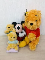 42-20　ディズニー　ぬいぐるみ　くまのプーさん・ミッキーマウス　4体セット