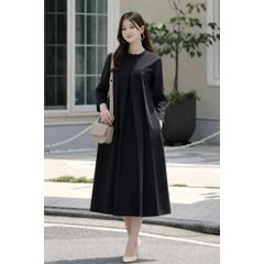 Demi-Luxe BEAMS ダブルクロスレースカフスボタンドレス 定3.2万